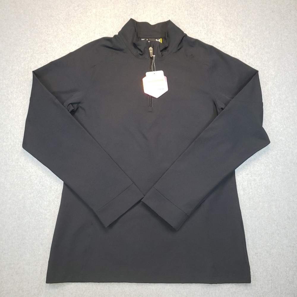 Under Armour Cold Gear Infrared Quarter Zip‎ Womens Black Size M Semi Fitted NWT